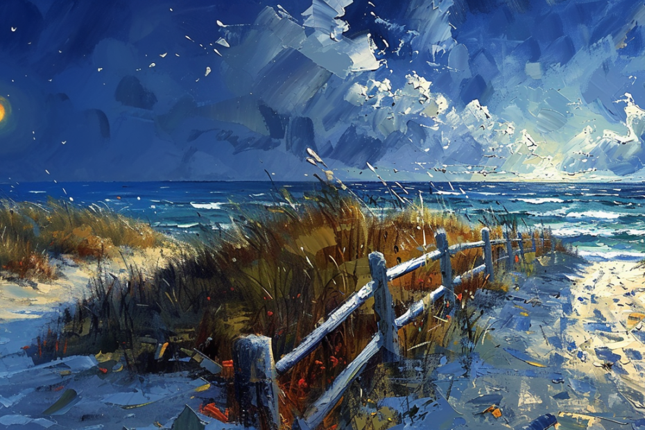 ai generated, beverly shores beaches, beach, Indiana