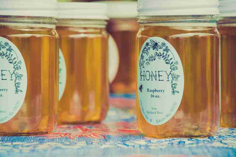 honey raspberry jars, honey fest michigan