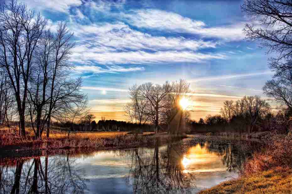 oconto wisconsin river and rural landscape